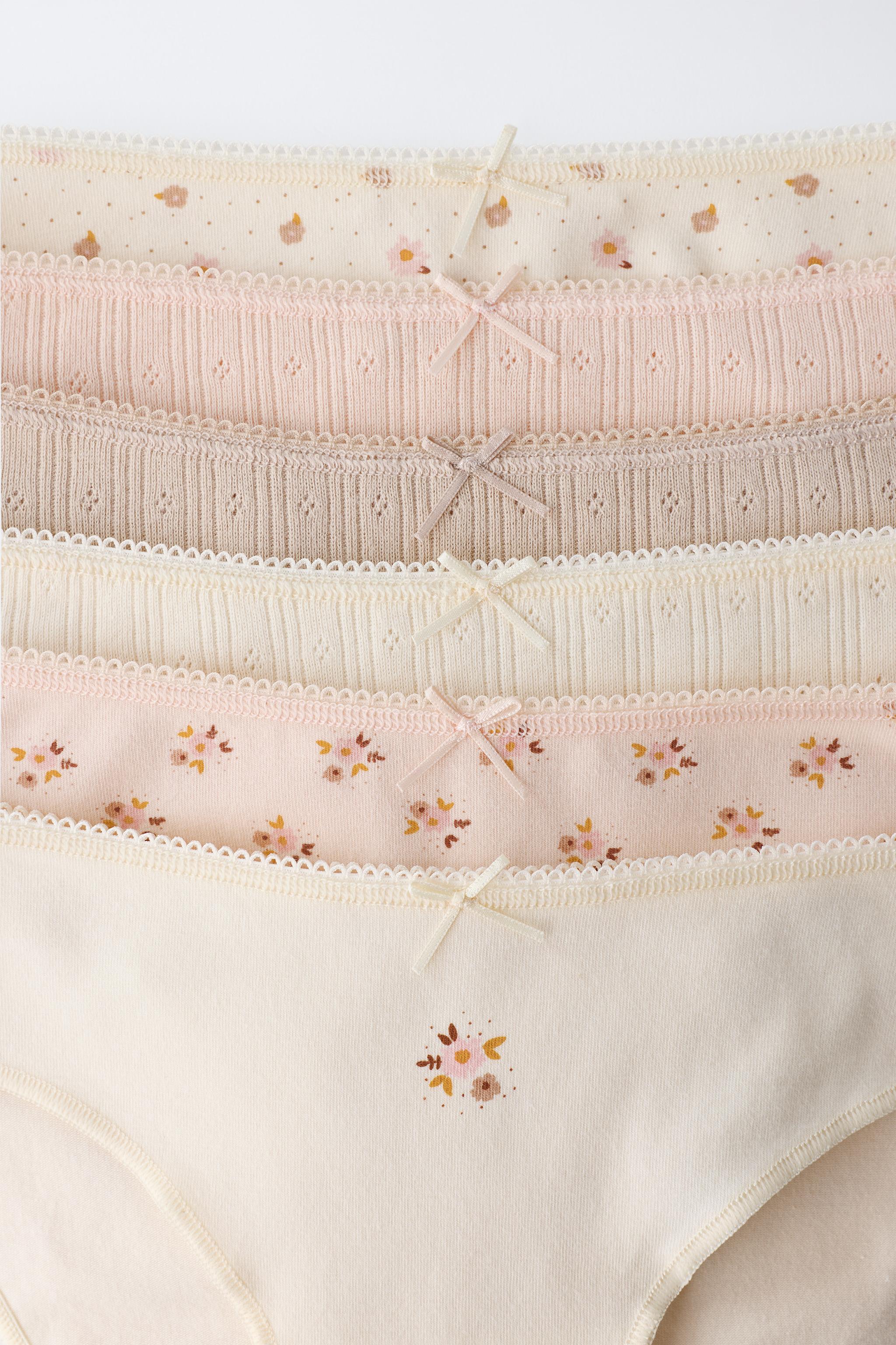 AGES 6-14 / SIX-PACK OF FLOWER PRINT UNDERWEAR